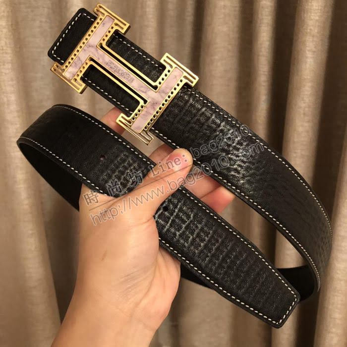 HERMES皮帶 雙面頭層小牛皮 愛馬仕 時尚男士腰帶   hgh1907